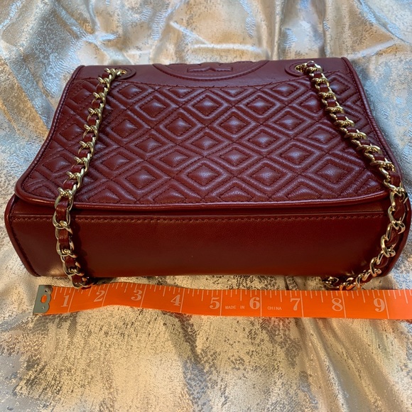*SOLD* Tory Burch Fleming Crossbody in Dark Red - Picture 10 of 12